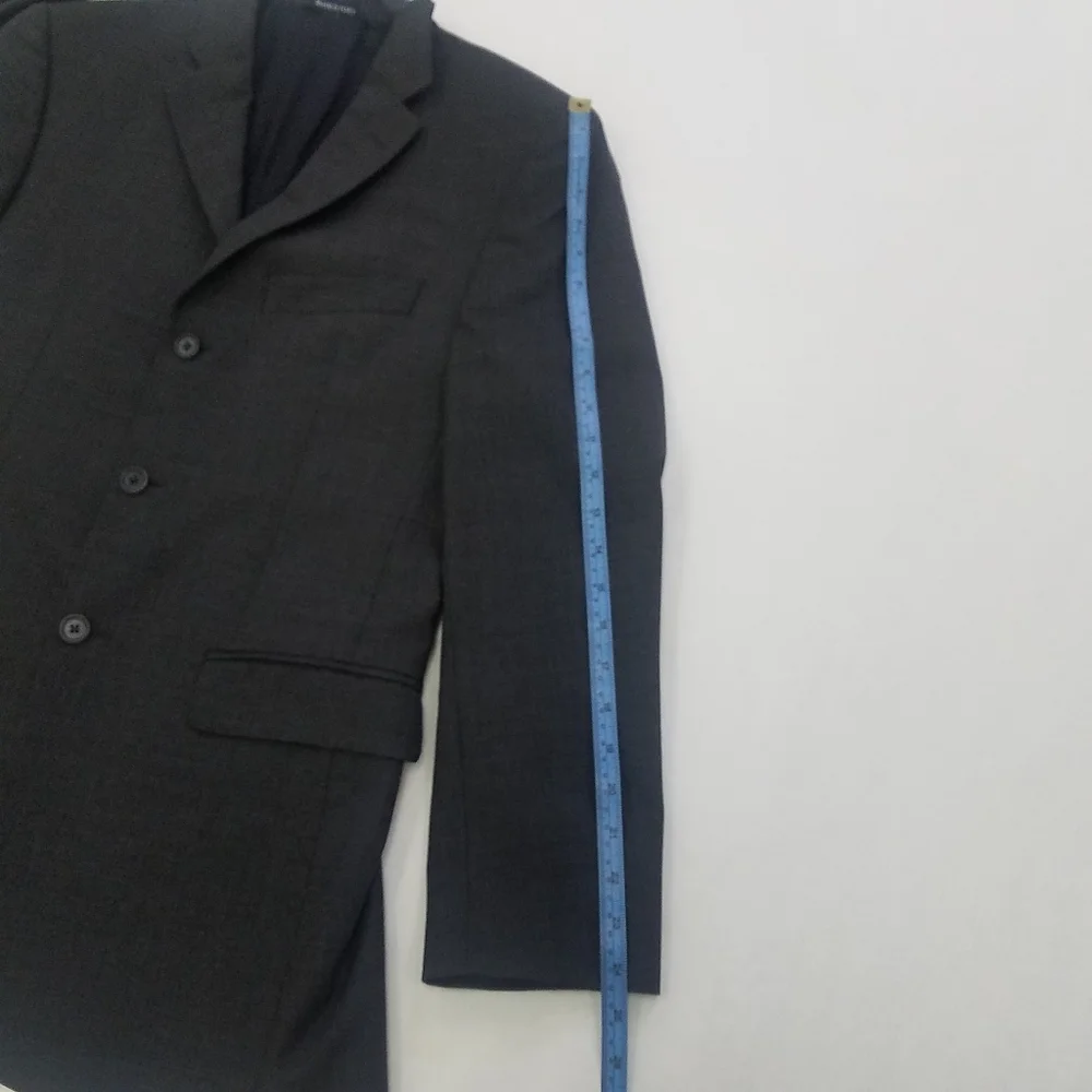 Barneys New York Three Button Wool Blend Blazer